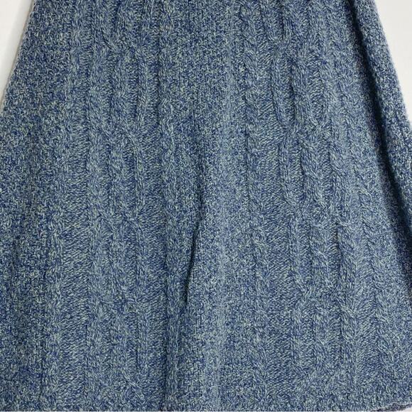Anthro Moth Flowing Cables Wool Blend Cableknit Sweater Skirt S - Picture 4 of 6